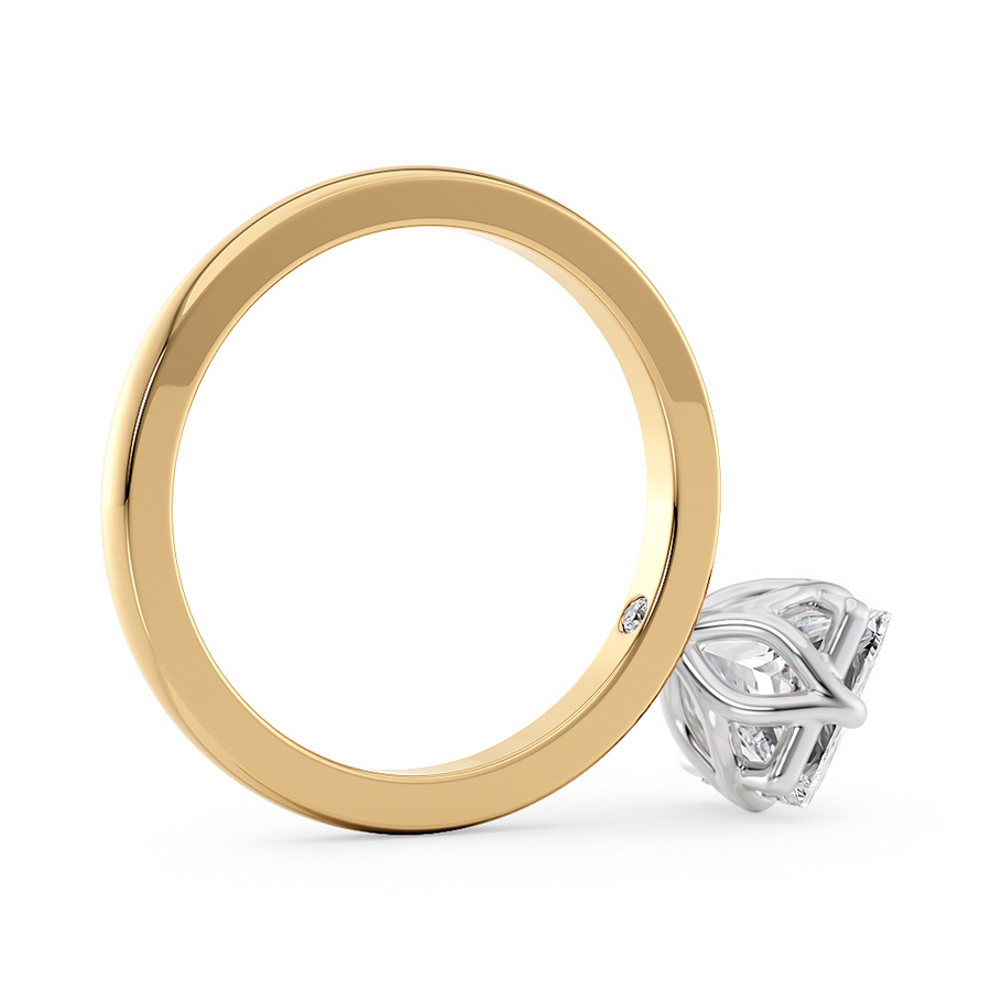 Load image into Gallery viewer, LUCCE Princess cut Solitaire Diamond Ring with Petal Prongs Hight Setting Engagement Ring in Gold or Platinum 
