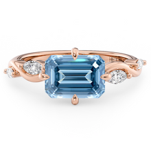 Load image into Gallery viewer, Lucce Constance Vielle Emerald Ocean Blue Diamond
