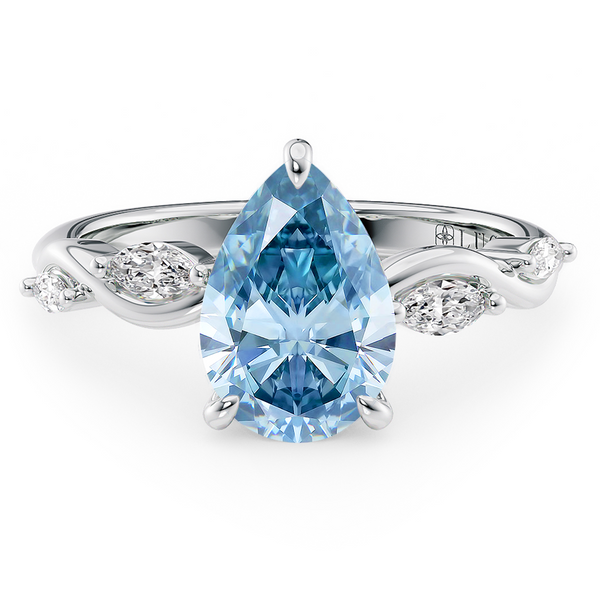 Lucce Constance Viello Pear Ocean Blue Diamond