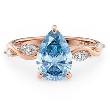 Load image into Gallery viewer, Lucce Constance Viello Pear Ocean Blue Diamond

