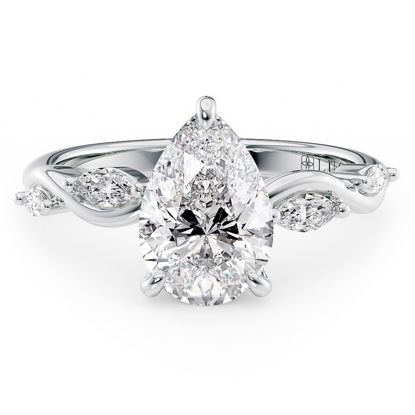 LUCCE CONSTANCE™ Viello Pear Natural Diamond 0.70ct H VS2 GIA Platinum