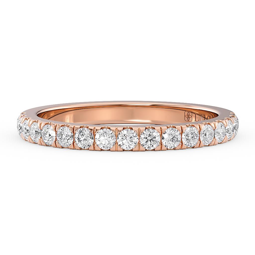 Load image into Gallery viewer, LUCCE Half Eternity Pavé Diamond Ring in Gold or Platinum
