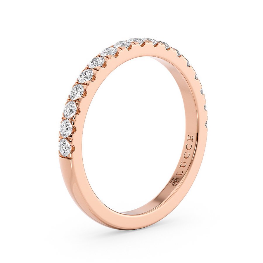 Load image into Gallery viewer, LUCCE Half Eternity Pavé Diamond Ring in Gold or Platinum

