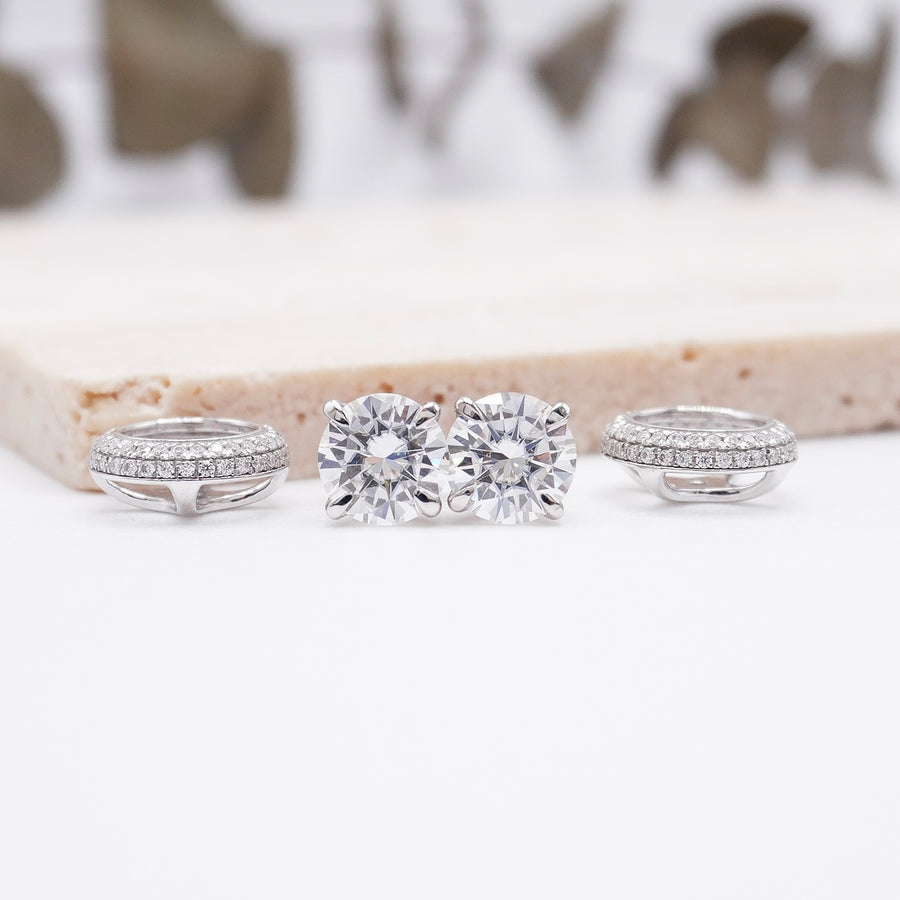 Load image into Gallery viewer, LUCCE SELAH™ Selah Round Earrings Diamond
