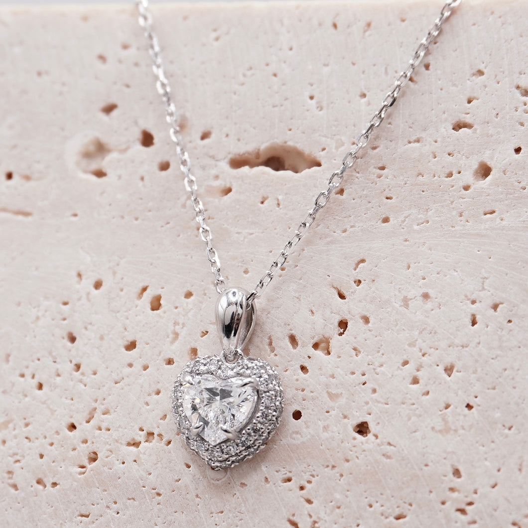 Presa Heart 1.39ctw Necklace Lab Diamond