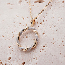 Load image into Gallery viewer, Fiore Necklace 0.24CTW Natural Diamond 14K Yellow and White Gold
