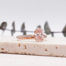 Load image into Gallery viewer, Azalea Pavé Oval Rosé Lab Diamond
