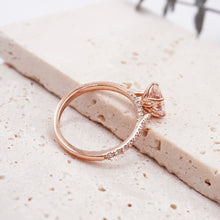 Load image into Gallery viewer, Azalea Pavé Oval Rosé Lab Diamond 1.06ct Fancy Vivid Pink VS1 Ex IGI 18K Rose Gold
