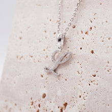 Load image into Gallery viewer, Personalized Necklace &quot;L&quot; Lab Diamond 14K White Gold
