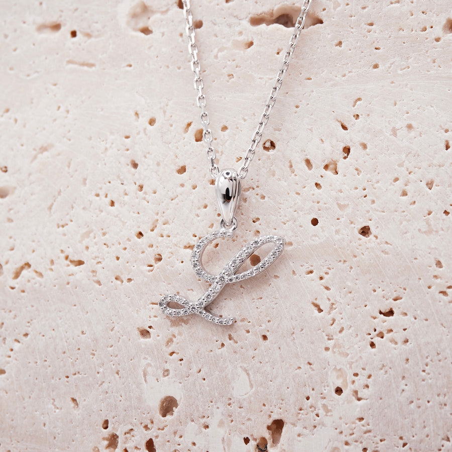 Load image into Gallery viewer, LUCCE Personalized Letter Necklace Diamond
