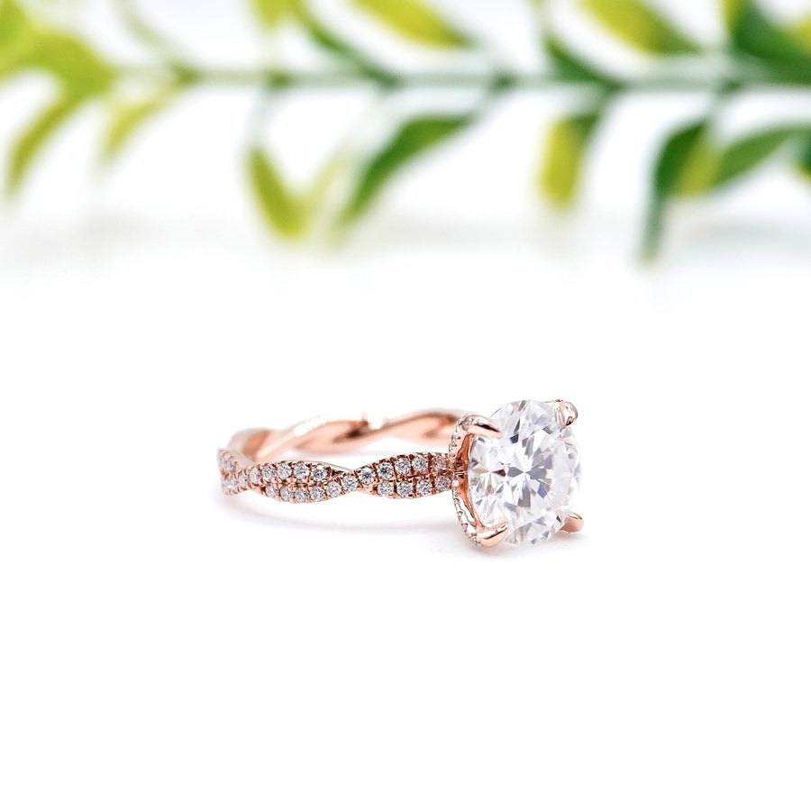 Load image into Gallery viewer, LUCCE JAMILA™ 1.95ct CELESTE™ Moissanite 14K Rose Gold
