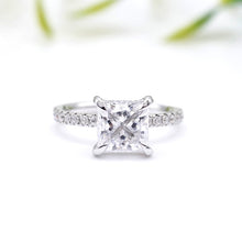 Load image into Gallery viewer, Verona Pavé Princess 1.50ct SUPERNOVA Moissanite
