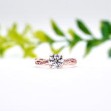Load image into Gallery viewer, Pink Diamond Engagement Ring with twisting band Philippines
