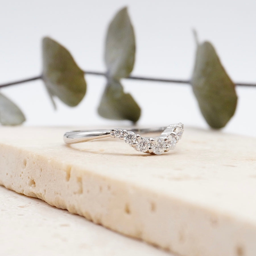 Load image into Gallery viewer, LUCCE ANNIE™ 0.18ctw CELESTE™ Moissanite 14K White Gold
