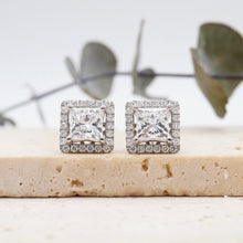 Load image into Gallery viewer, Montevalle Princess Earrings 2.04CTW Lab Diamond Platinum
