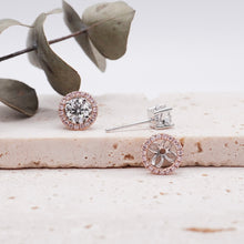 Load image into Gallery viewer, Montevalle Pavé Rosé Earrings
