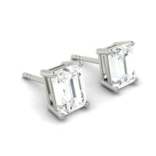 Load image into Gallery viewer, Emerald Diamond Stud Earrings in the Philippines
