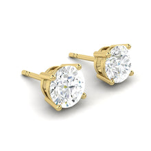 Load image into Gallery viewer, Diana Stud Earrings 0.22 CTW Lab Diamond 14K Yellow Gold
