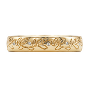 LUCCE ECUADORIAN™ Fili 4mm Natural Diamond 0.03ctw 18K Yellow Gold