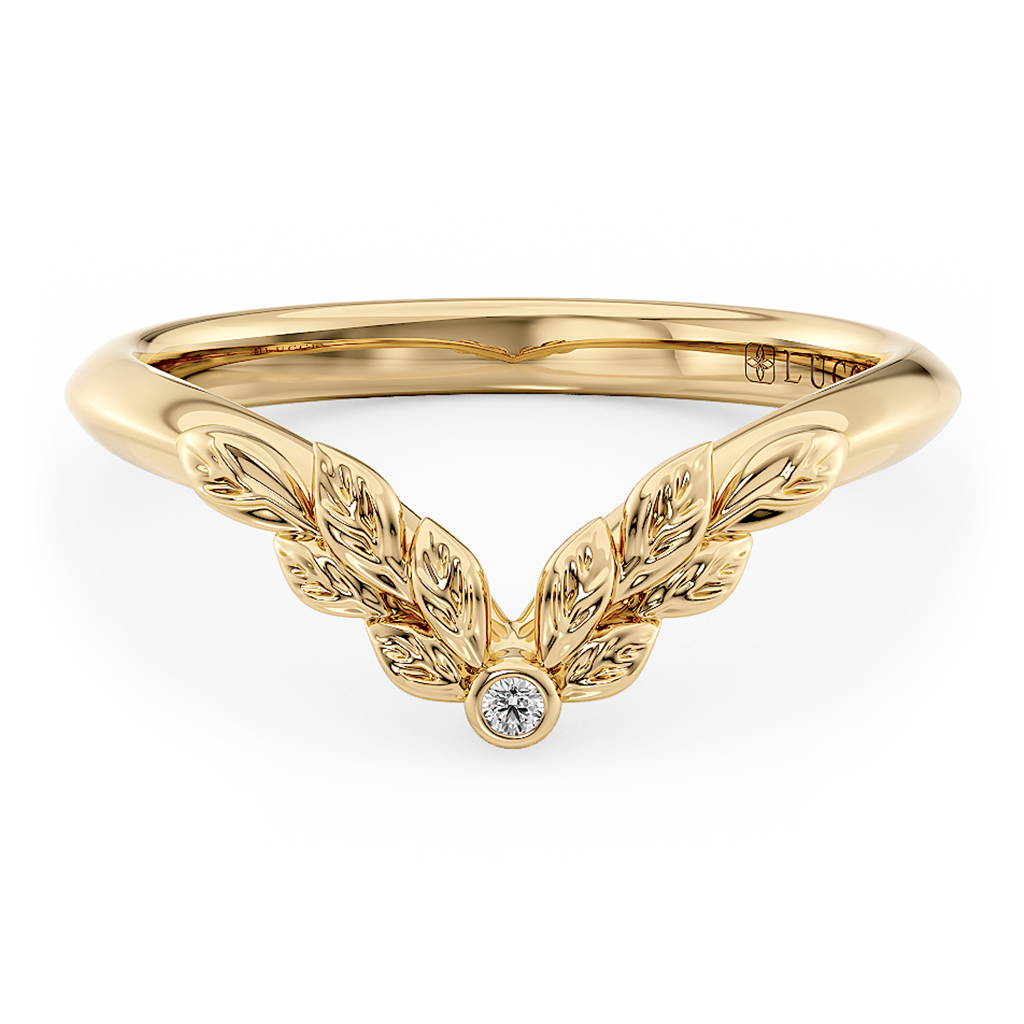 Load image into Gallery viewer, LUCCE ECUADORIAN™ Fili Chevron 1.50mm Natural Diamond 0.01ctw 18K Yellow Gold
