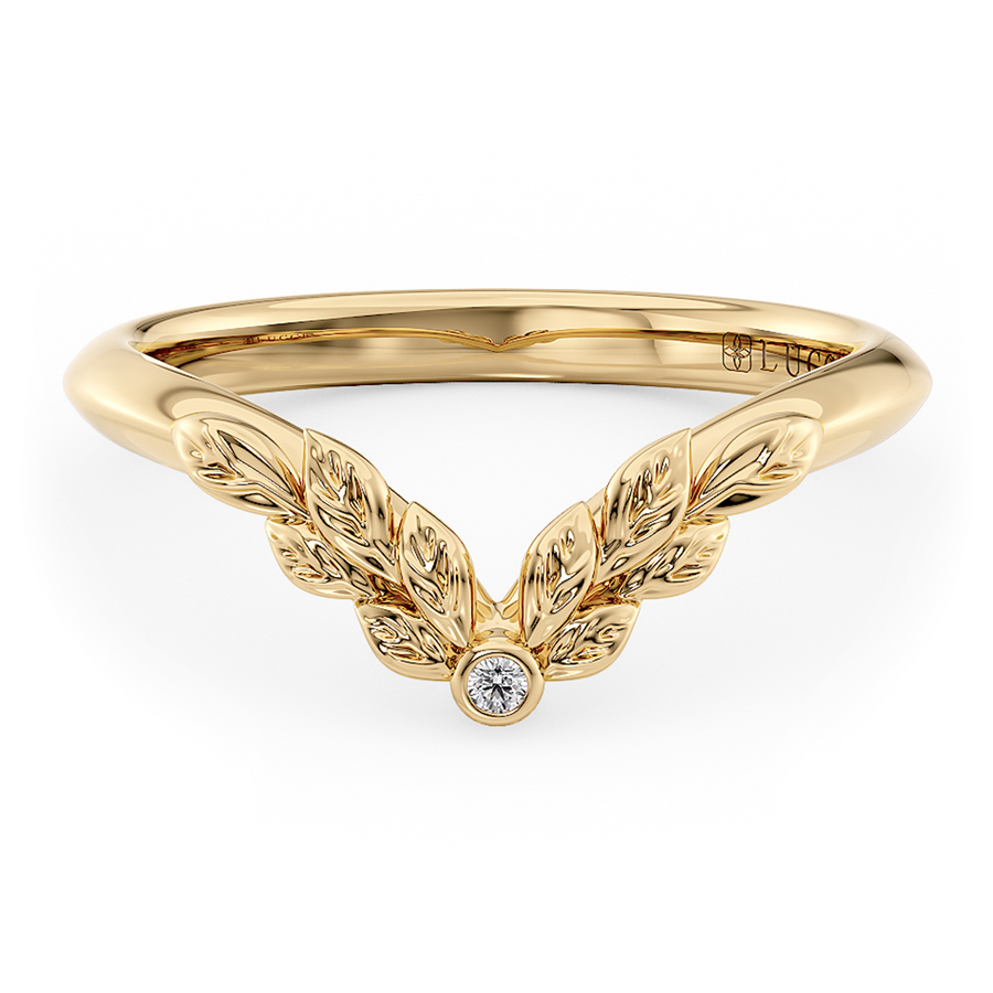 Load image into Gallery viewer, LUCCE ECUADORIAN™ Fili Chevron 1.50mm Natural Diamond 0.01ctw 18K Yellow Gold
