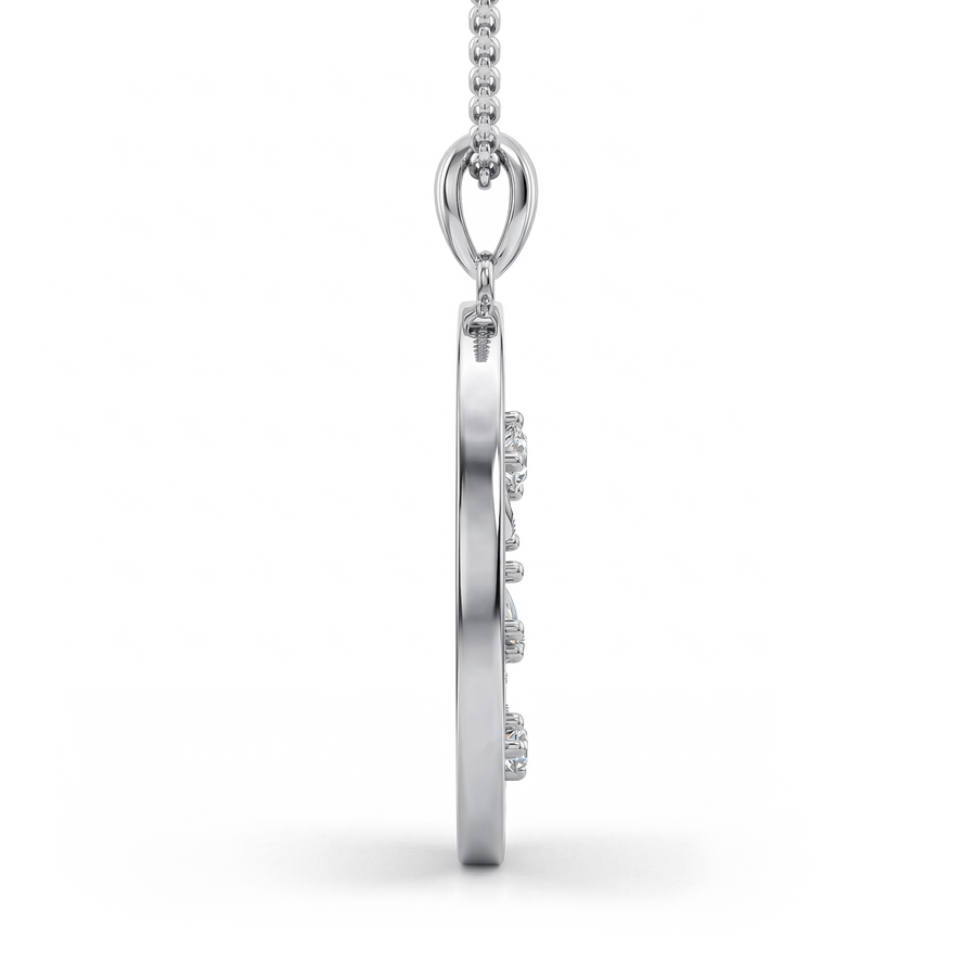 Load image into Gallery viewer, LUCCE ECUADORIAN Marquise diamonds in intertwining vines encase round pendant in white, yellow and rose gold and platinum
