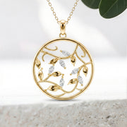 LUCCE ECUADORIAN™ Fili Necklace Natural Diamond 18K Yellow Gold