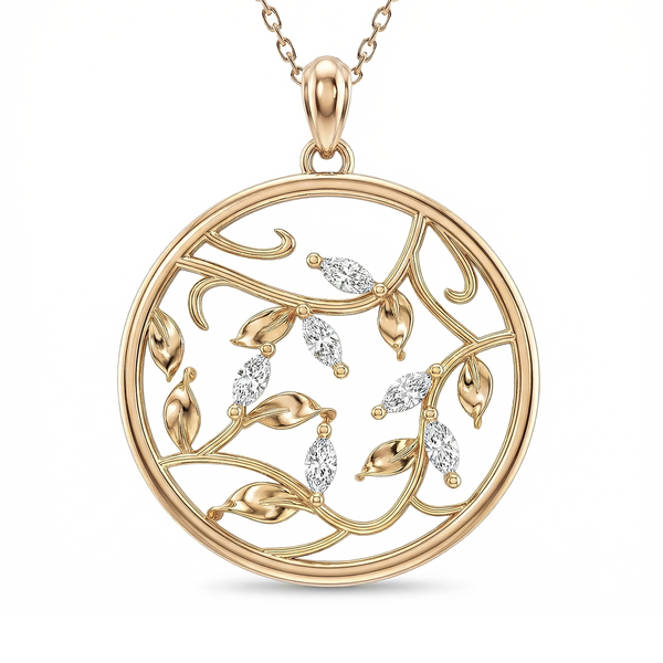 LUCCE ECUADORIAN™ Fili Necklace Natural Diamond 18K Yellow Gold