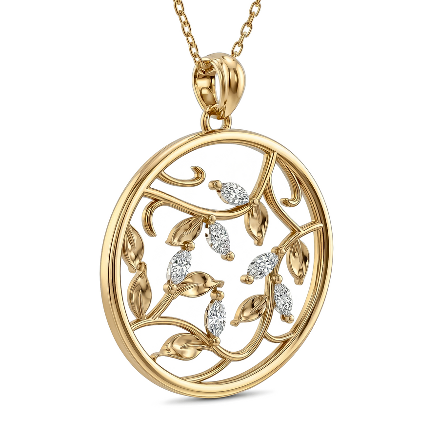 Load image into Gallery viewer, LUCCE ECUADORIAN™ Fili Necklace Natural Diamond 18K Yellow Gold
