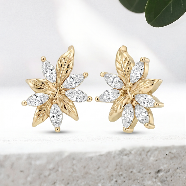 LUCCE ECUADORIAN™ Earrings Lab Diamond 1.00ctw 18K Yellow Gold
