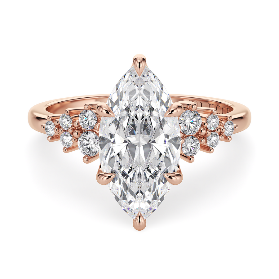 Load image into Gallery viewer, LUCCE ELLIA™ Marquise Lab Diamond 1.01ct E VVS2 IGI 14K Rose Gold
