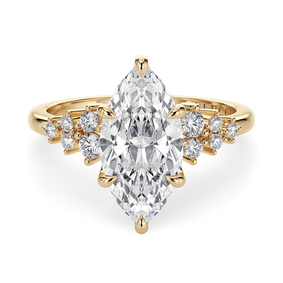 Load image into Gallery viewer, LUCCE ELLIA™ Marquise Natural Diamond 0.50ct I VS1 GIA 18K Yellow Gold
