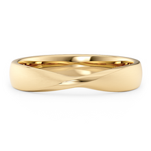 Load image into Gallery viewer, LUCCE Mobius Design with Brushed Finish Wedding Ring in Gold or Platinum

