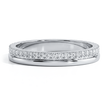 Load image into Gallery viewer, LUCCE EZRA™ Ezra Half Eternity 0.17ctw Natural Diamond 14K White Gold
