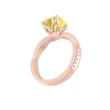 Load image into Gallery viewer, Fiore Cushion Sunburst Yellow Diamond
