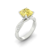 Load image into Gallery viewer, Fiore Sunburst Cushion Diamond
