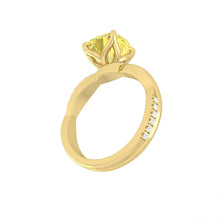 Load image into Gallery viewer, Fiore Cushion Sunburst Yellow Diamond
