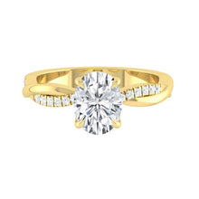 Load image into Gallery viewer, Fiore Oval Lab Diamond 1.02ct D VVS2 Id IGI 14K Yellow Gold
