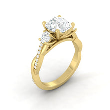 Load image into Gallery viewer, Fiore Trio 0.78ct SUPERNOVA MOISSANITE 14K Yellow Gold
