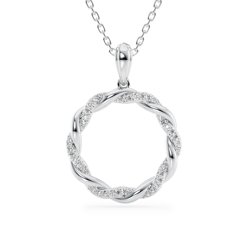 Lucce Fiore Necklace 0.24 CTW Natural Diamond Platinum