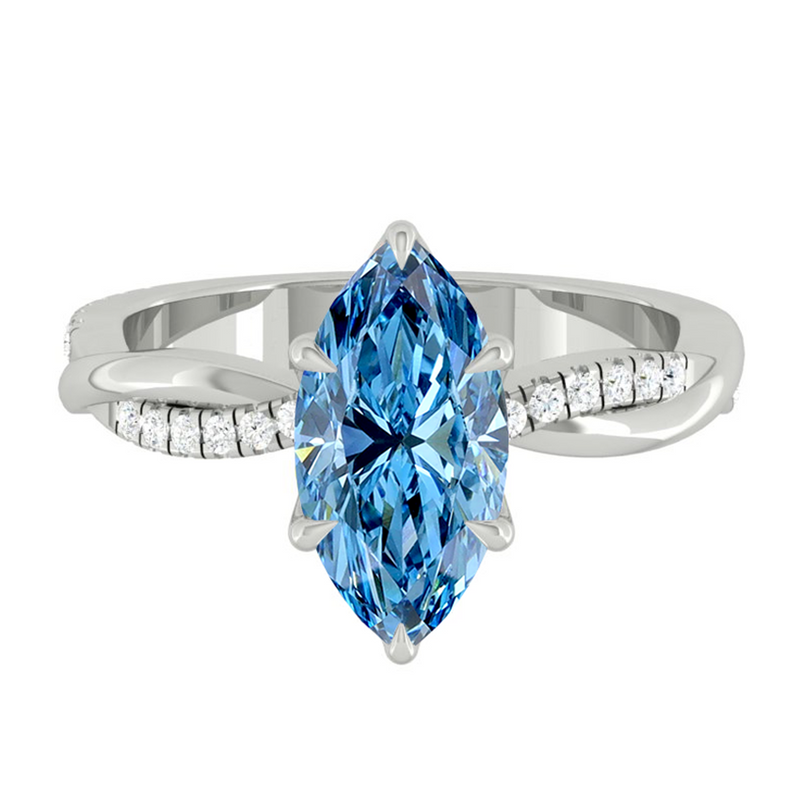 Fiore Marquise Ocean Blue Diamond