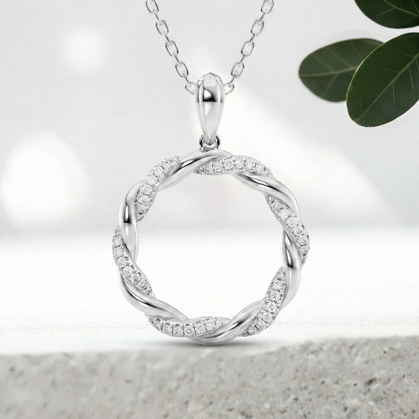 LUCCE FIORE™ Necklace 0.24 CTW Natural Diamond Platinum