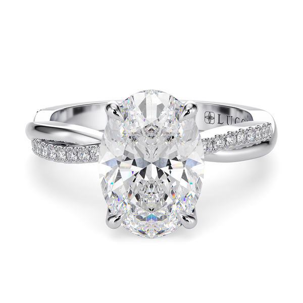 LUCCE FIORE™ Oval Lab Diamond 1.01ct E VVS2 IGI 18K White Gold