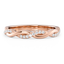 Load image into Gallery viewer, LUCCE Half Eternity Intertwined Vines with Diamond Pave on Gold or Platinum
