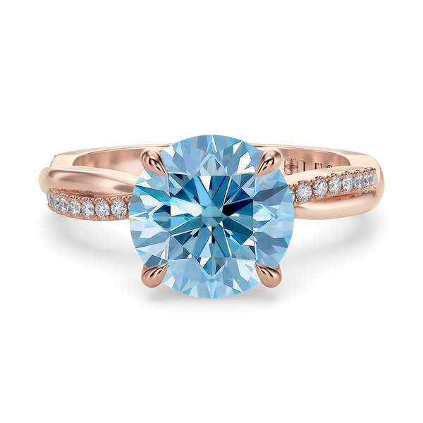 Lucce Fiore Round Ocean Blue Diamond