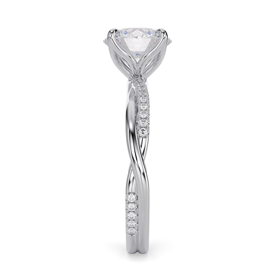 Load image into Gallery viewer, LUCCE FIORE™ Round Lab Diamond 1.01ct D VS1 Id IGI 14K White Gold
