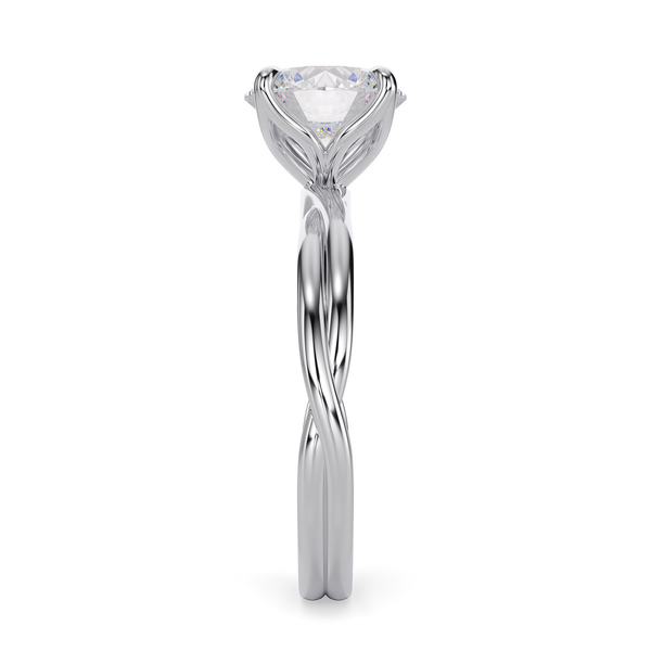 Lucce Fiore Solitaire Round Moissanite
