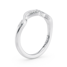 Load image into Gallery viewer, LUCCE Contoured Twisting Pave Diamond Wedding Ring in Gold or Platinum 
