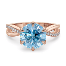Load image into Gallery viewer, Lucce Fiore Sei Round Ocean Blue Diamond
