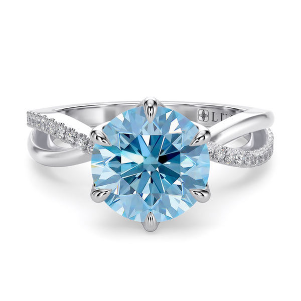 Lucce Fiore Sei Round Ocean Blue Diamond
